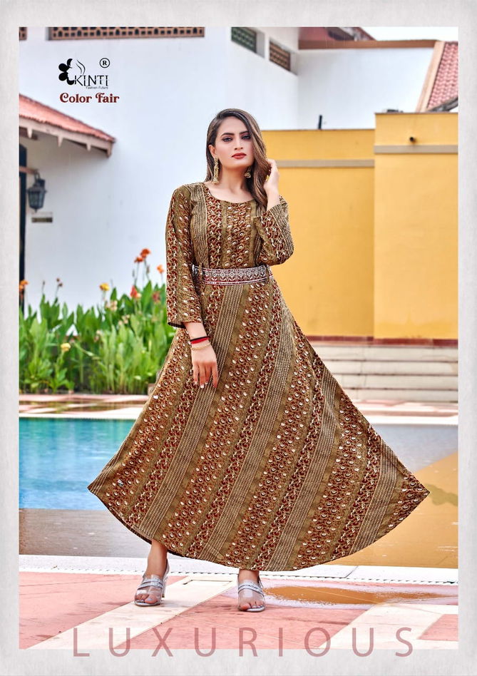 Kinti Color Fair Fancy Wholesale Party Wear Anarkali Kurtis